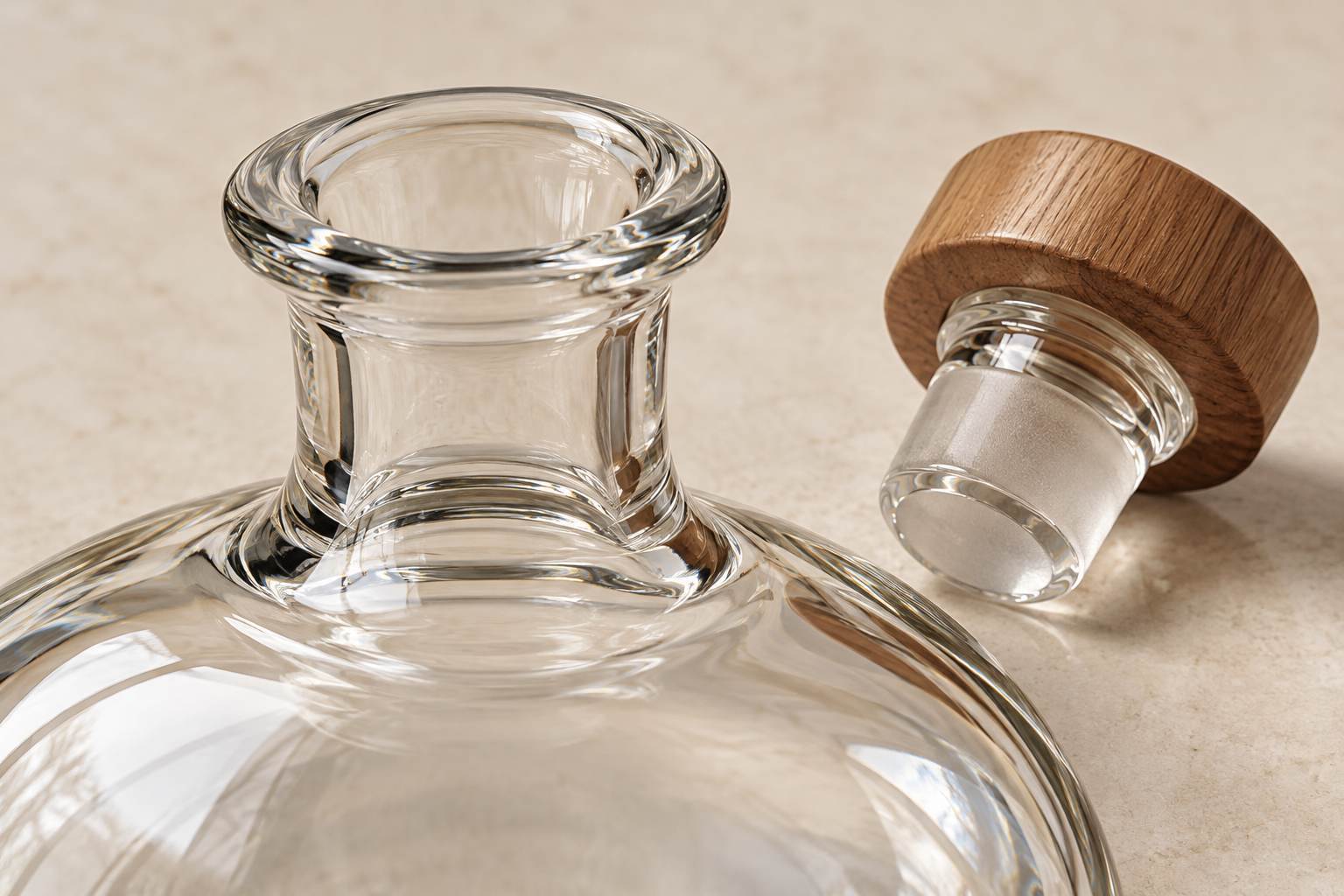 Caps & Closures for Spirit Bottles Illustrative spirits bottle neck and stopper concept
