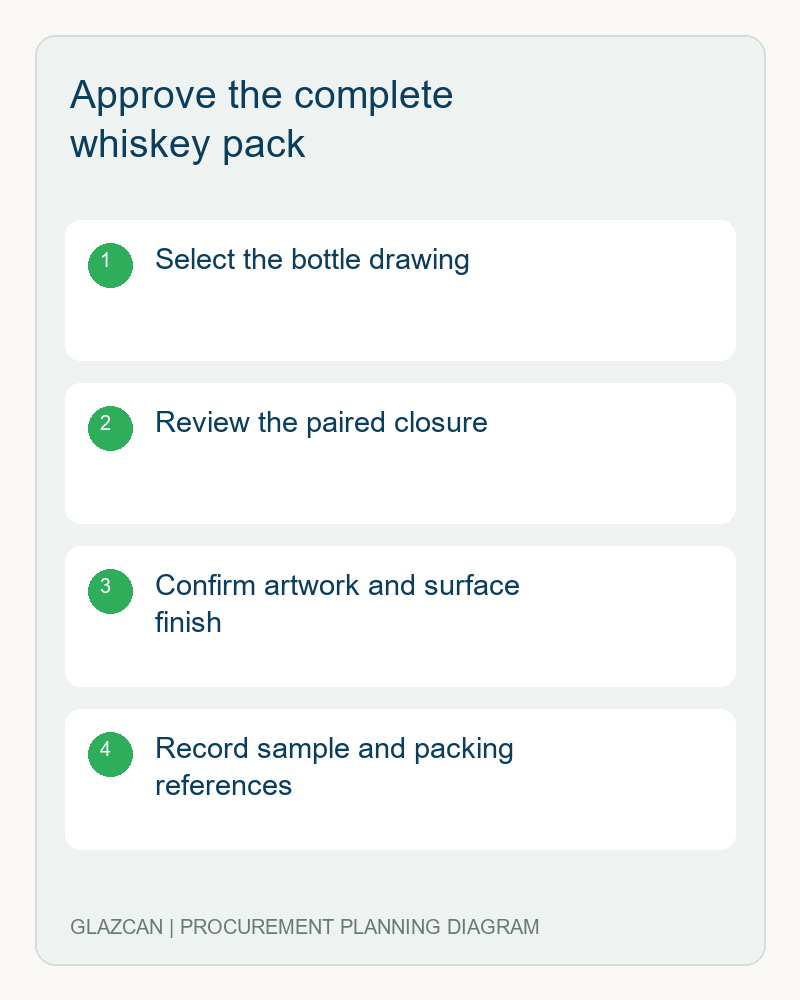Custom Whiskey Glass Bottles Approve the complete whiskey pack