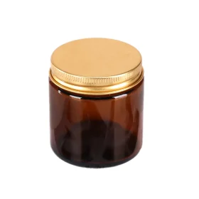 Home hot sale round bottom empty luxury 100ml 200ml amber glas...