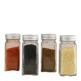 Home in bulk customized square glass jar 120 ml glass empty ja...