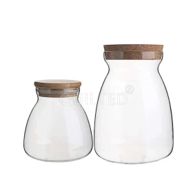 Home wholesale high borosilicate glass storage jar wedding