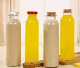 Home 300ml 500ml clear glass juice bottle glass