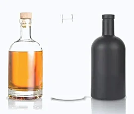 Home p3 34 Matte Black Liquor Bottle — GlazCan glass packaging