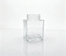 Home product 05 square jar — GlazCan glass packaging